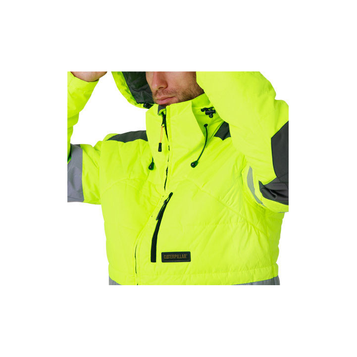 Kurtka Caterpillar Hi Vis Boreas Taped Męskie Żółte | KSOPB-4869