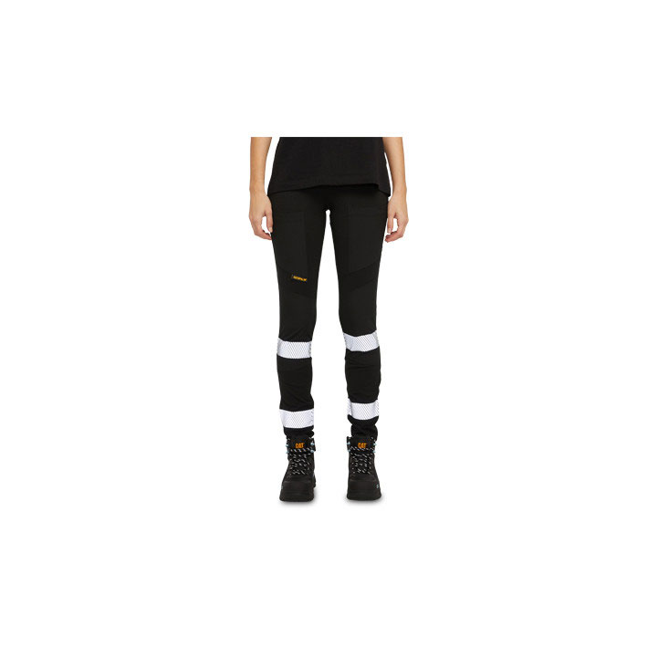 Legging Caterpillar Taped Robocze Stretch Damskie Czarne | XVAUD-2938