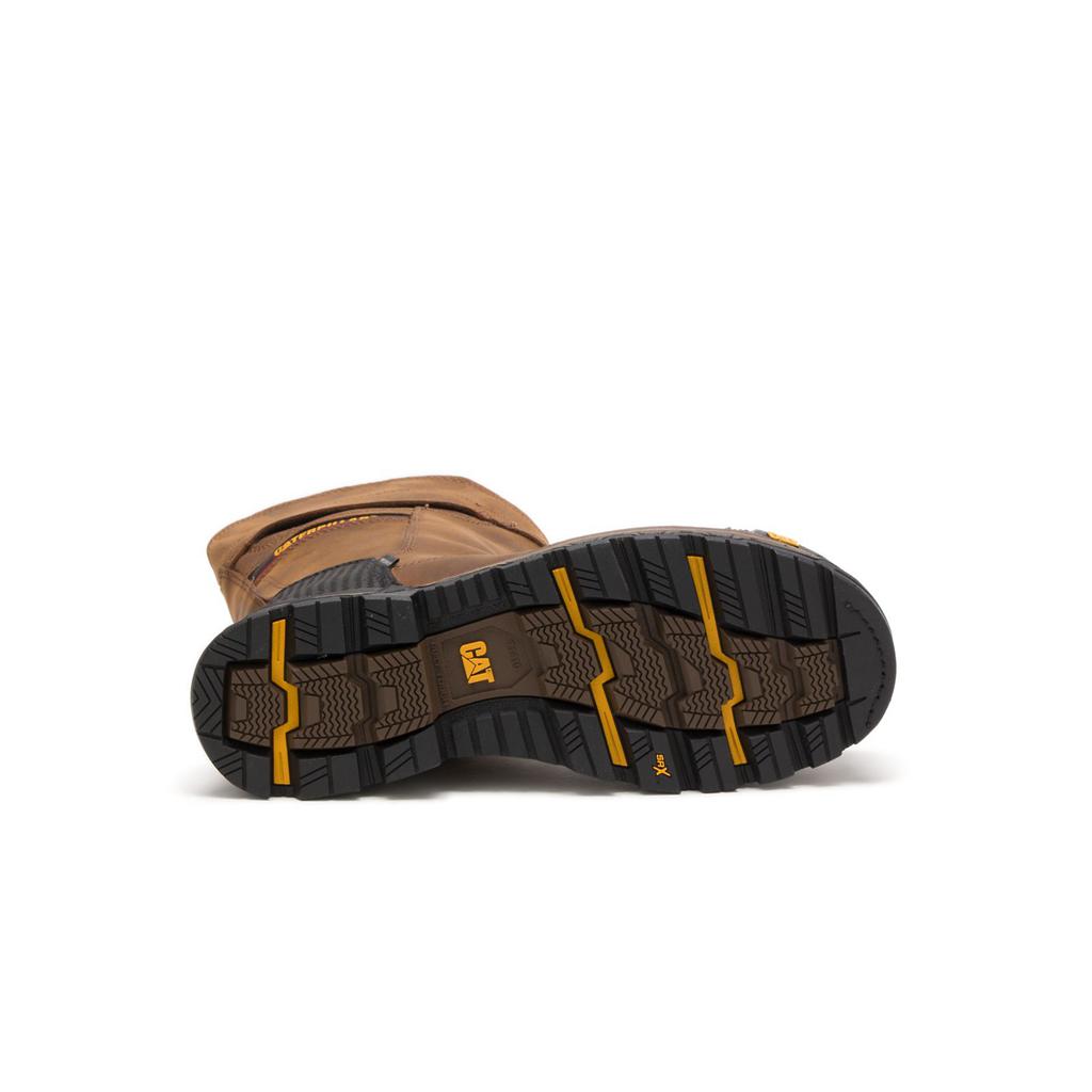 Slip On Caterpillar Excavator Xl Pull On Waterproof Composite Toe Męskie Ciemny Brązowe | JEGFX-7052