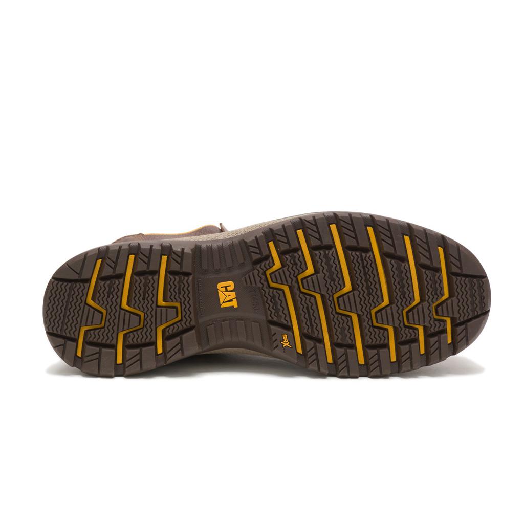 Slip On Caterpillar Fairbanks Chelsea Steel Toe Męskie Brązowe | YWGMU-4392