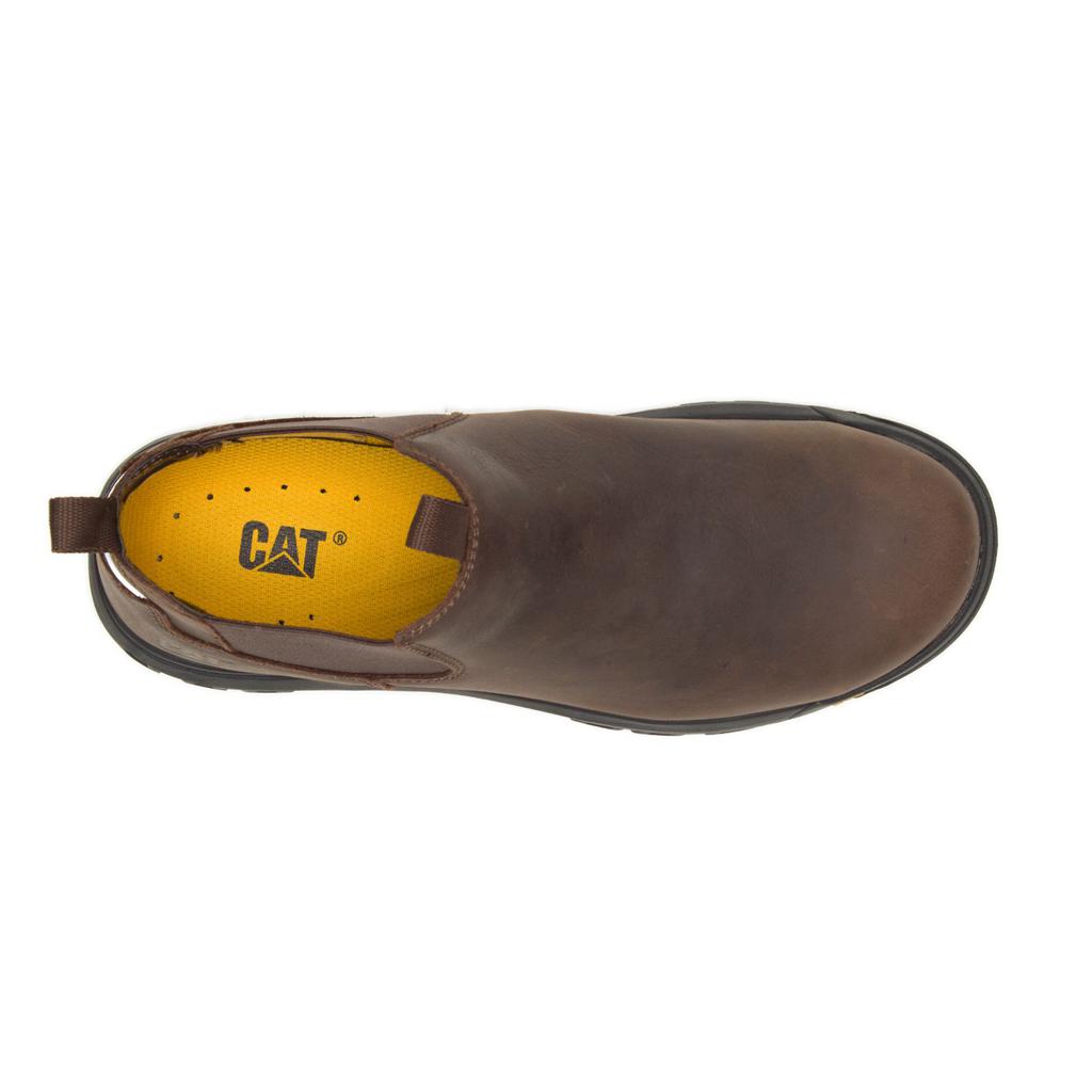 Slip On Caterpillar Outline Slip-on Steel Toe Męskie Brązowe | MPOVX-3689