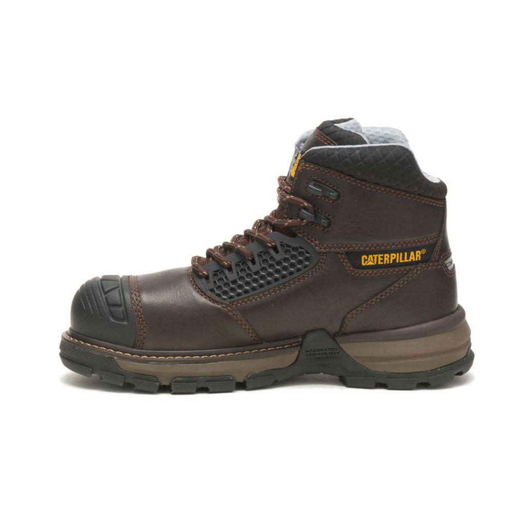 Slip Resistant Footwear Caterpillar Excavator Superlite Cool Carbon Composite Toe Damskie Ciemny Brązowe | AUQLS-0146