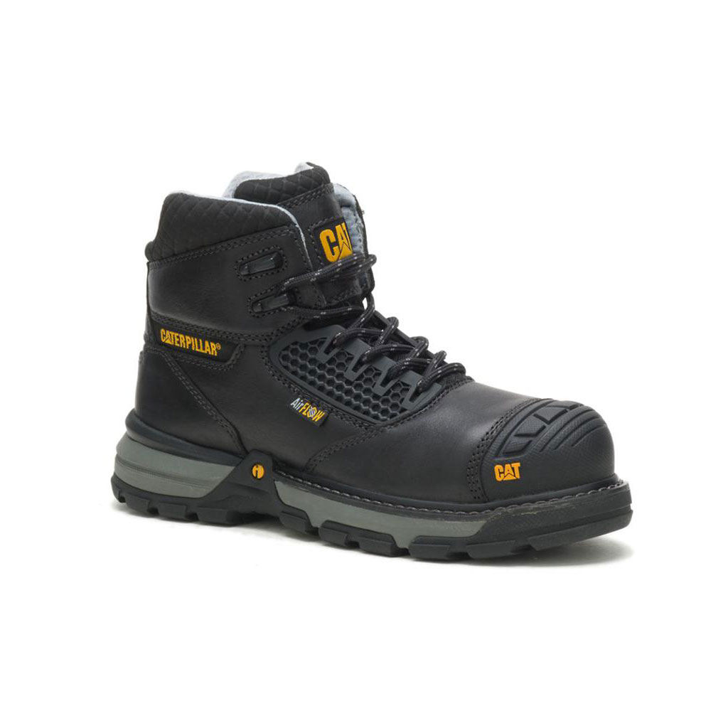 Slip Resistant Footwear Caterpillar Excavator Superlite Cool Carbon Composite Toe Damskie Czarne | YQNVJ-0712