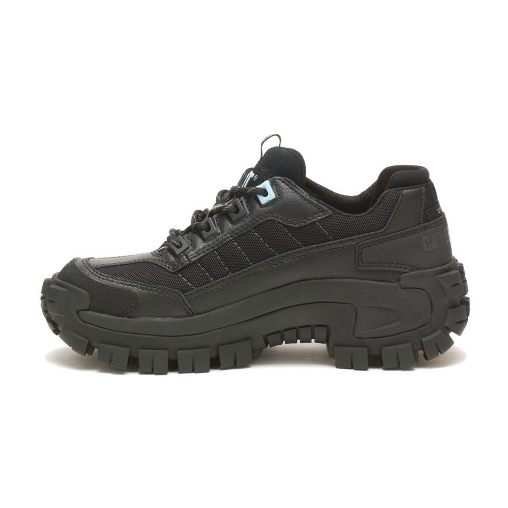 Slip Resistant Footwear Caterpillar Invader Steel Toe Damskie Czarne Głęboka Niebieskie | RVPUJ-6920