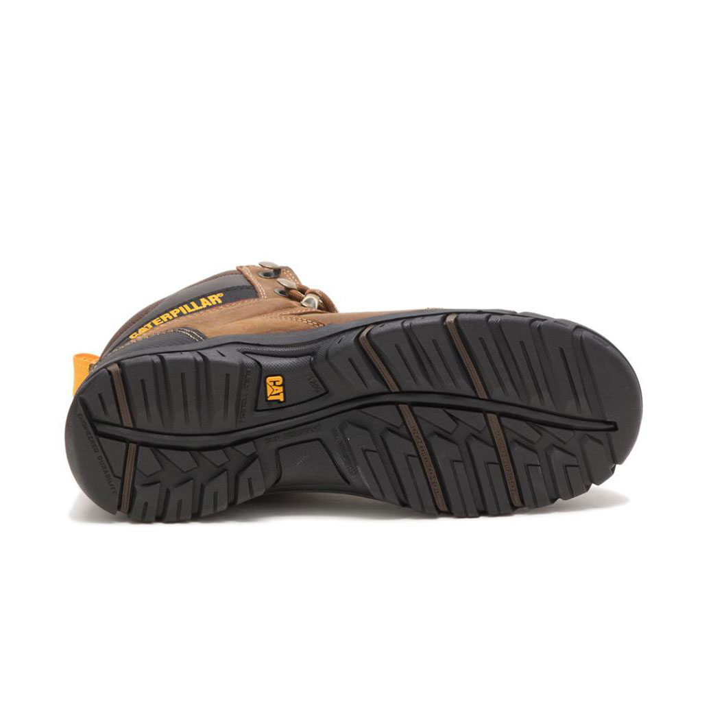 Slip Resistant Footwear Caterpillar Wellspring Waterproof Metatarsal Toe Damskie Brązowe | DNOFL-1083