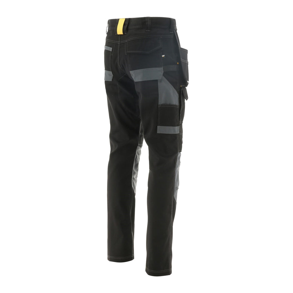 Spodnie Caterpillar Essentials Stretch Knee Pocket Męskie Black-Dark Shadow | BTFXR-2435