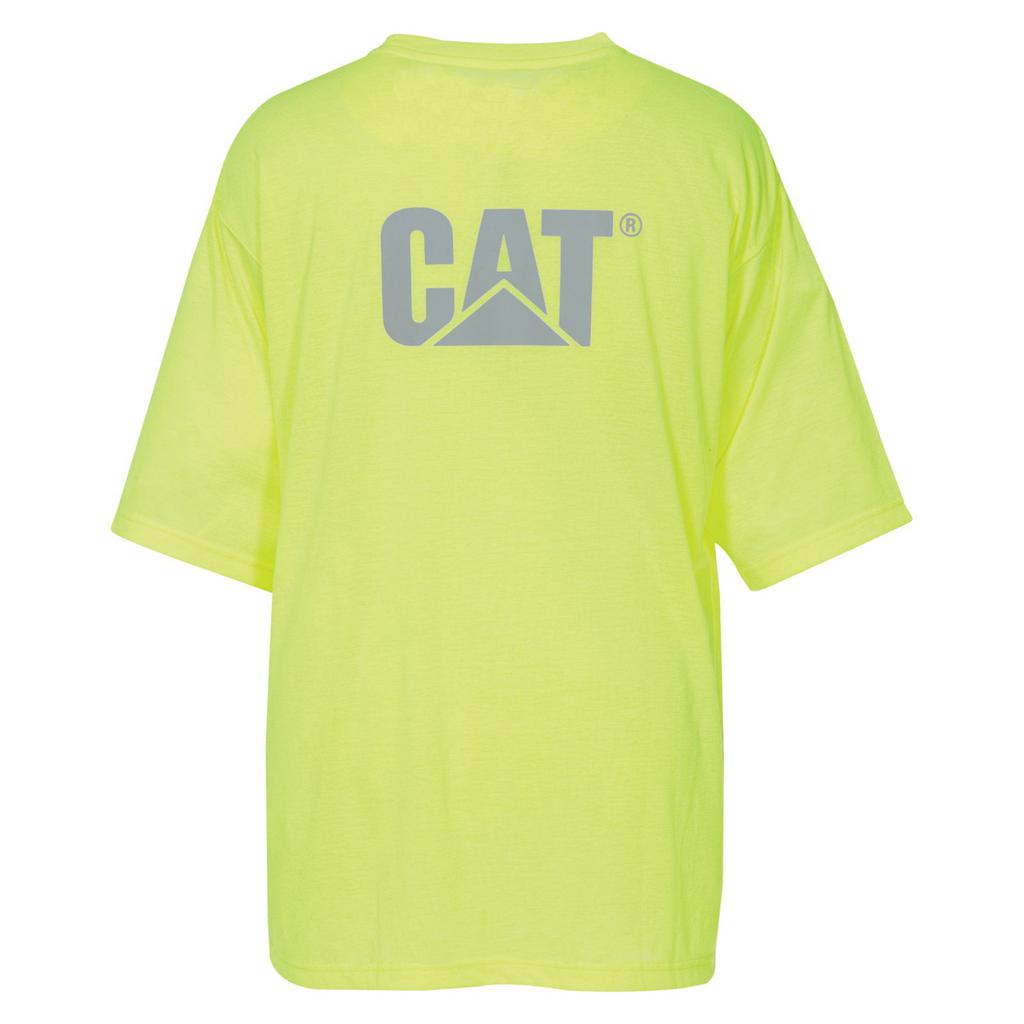 T-Shirts Caterpillar Hi-vis Trademark Pocket Męskie Żółte | HLSBR-9705