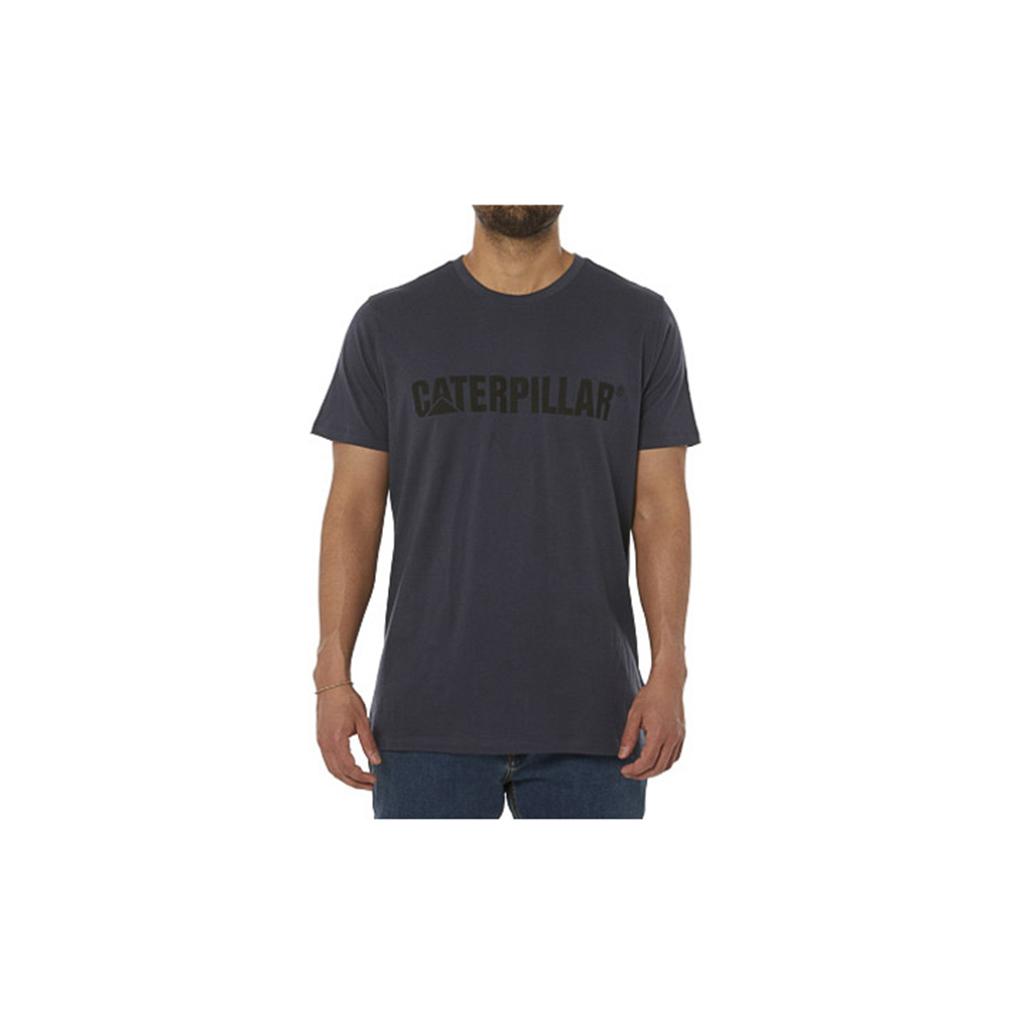 T-Shirts Caterpillar Logo Męskie Granatowe | RGTFN-9872