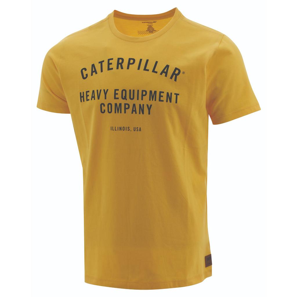 T-Shirts Caterpillar Robocze Hec Męskie Żółte | ZCMWJ-7965