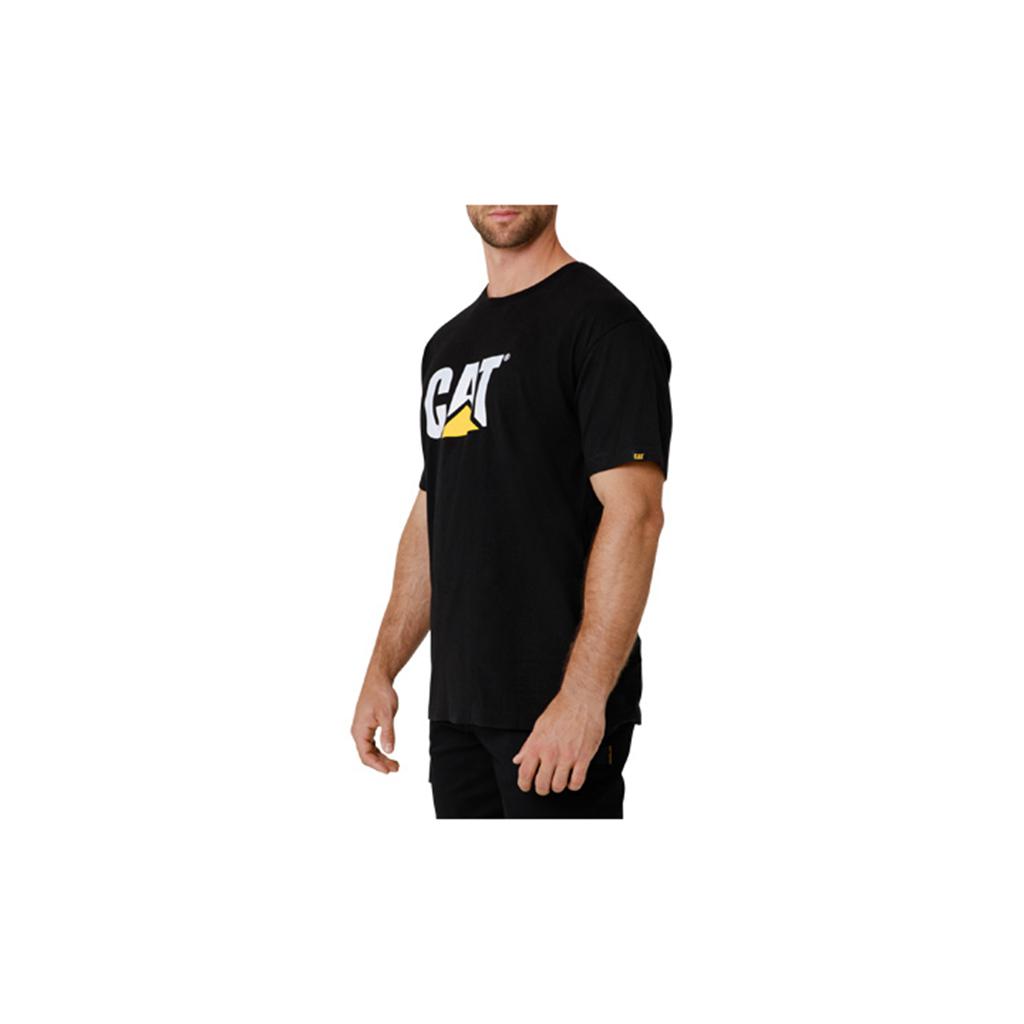 T-Shirts Caterpillar Tm Logo Męskie Czarne | ZPURK-4532