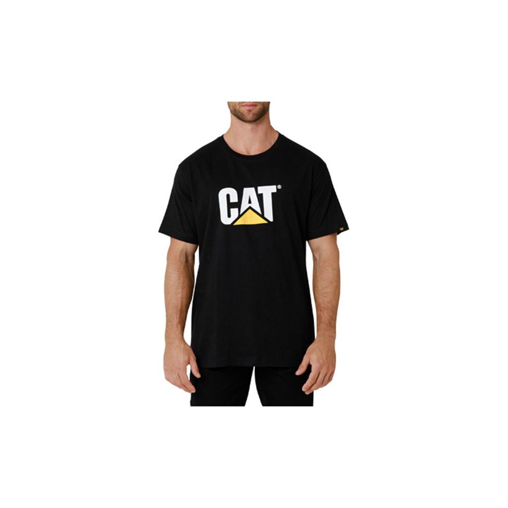 T-Shirts Caterpillar Tm Logo Męskie Czarne | ZPURK-4532