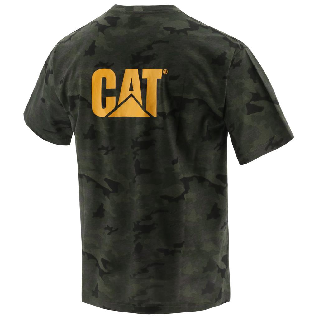 T-Shirts Caterpillar Trademark Męskie Camo | TVAIW-7901