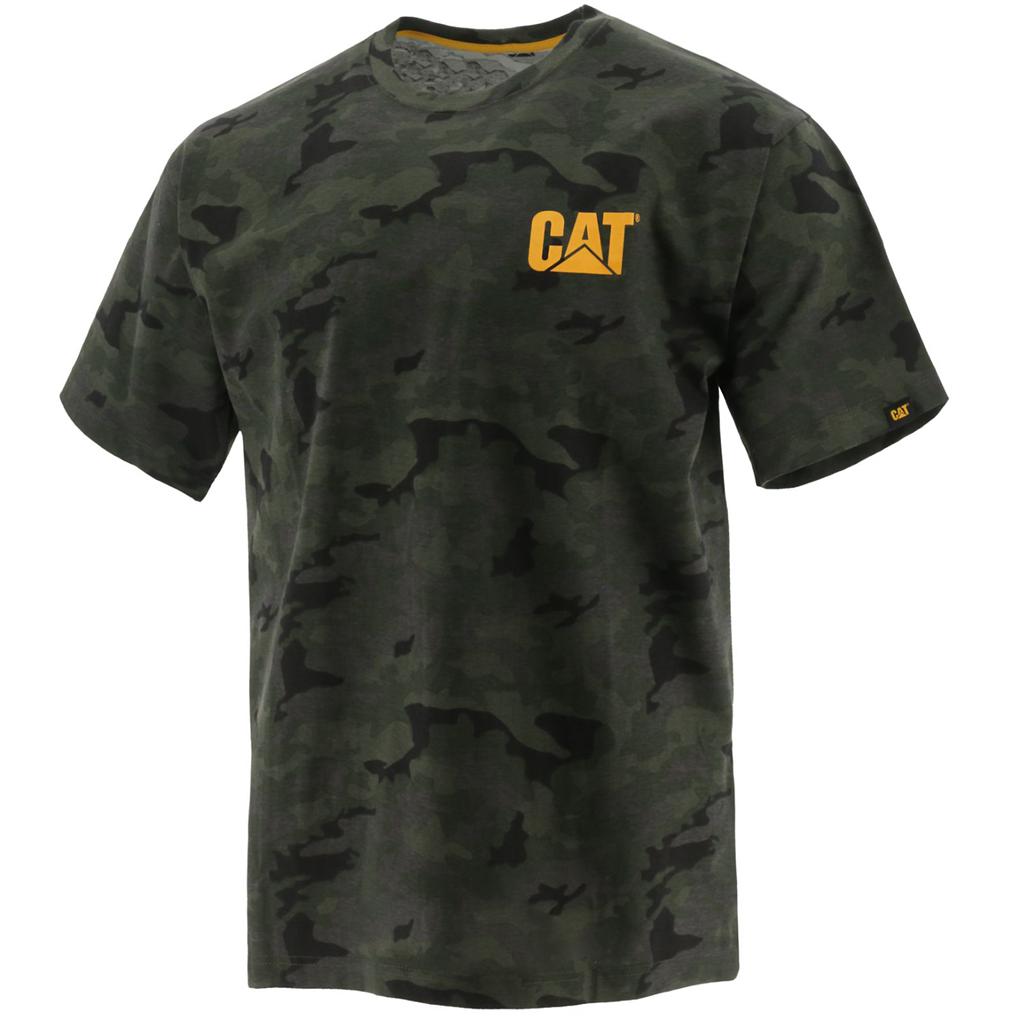 T-Shirts Caterpillar Trademark Męskie Camo | TVAIW-7901