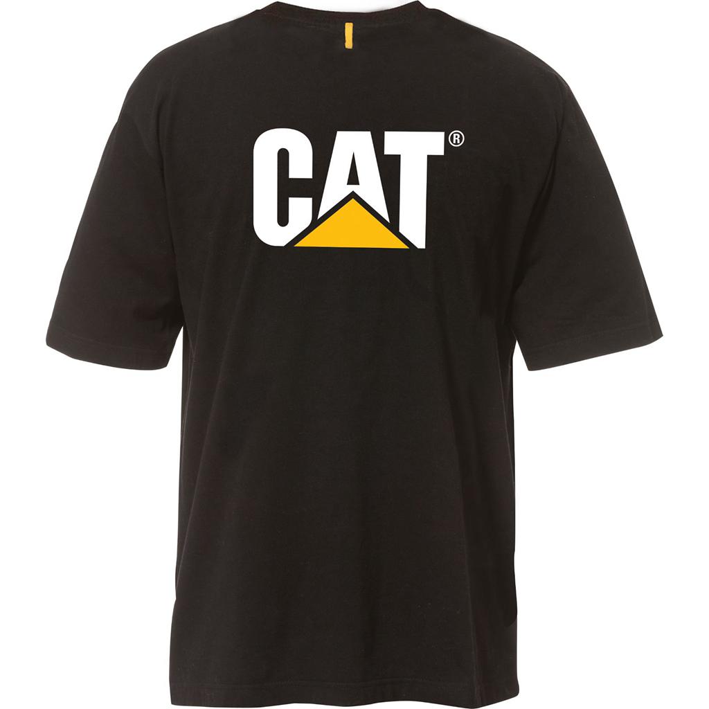 T-Shirts Caterpillar Trademark Męskie Czarne | IGLEM-9062