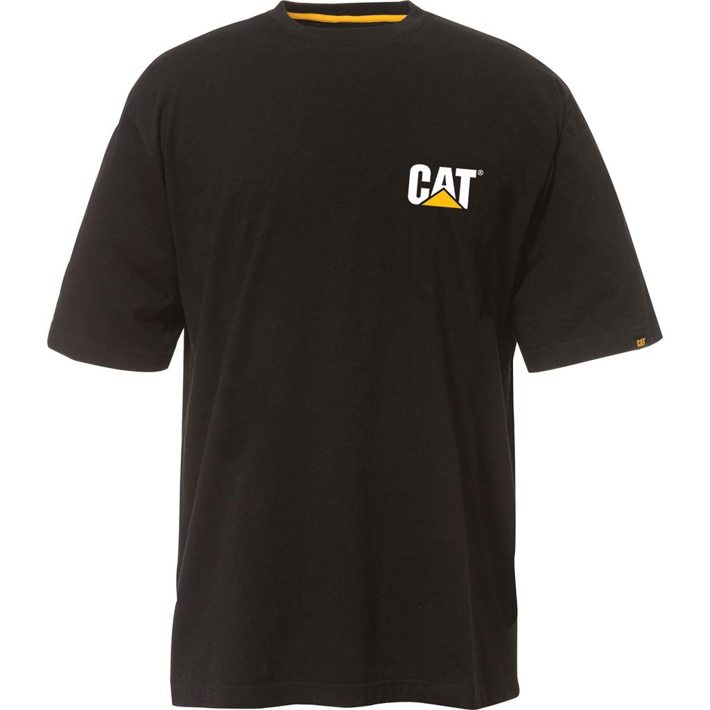 T-Shirts Caterpillar Trademark Męskie Czarne | IGLEM-9062