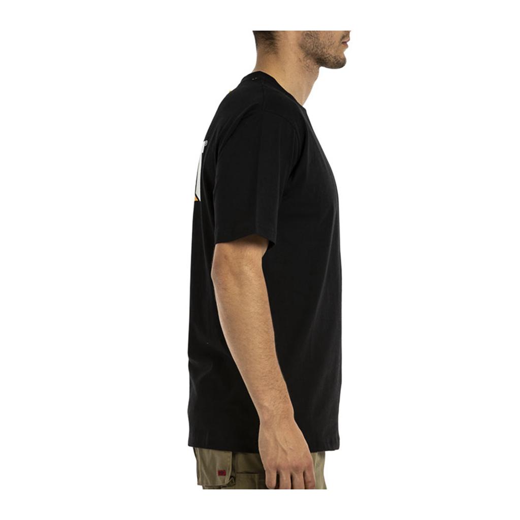 T-Shirts Caterpillar Trademark Męskie Czarne | VUBNQ-5268