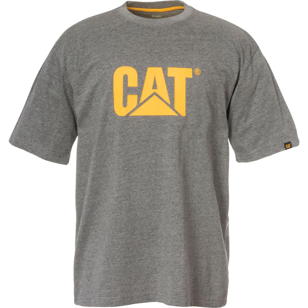 T-Shirts Caterpillar Trademark Męskie Szare | OMEVX-9268