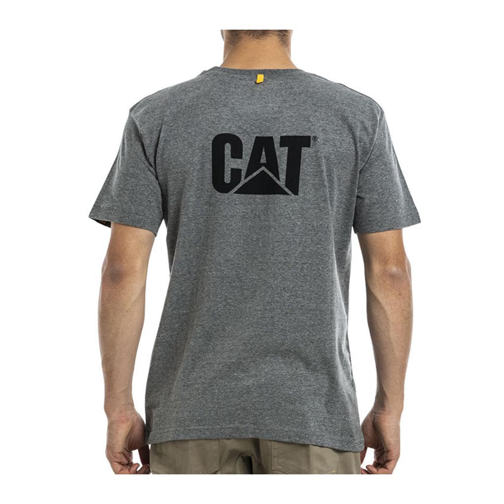 T-Shirts Caterpillar Trademark Męskie Szare | YHXEU-3019