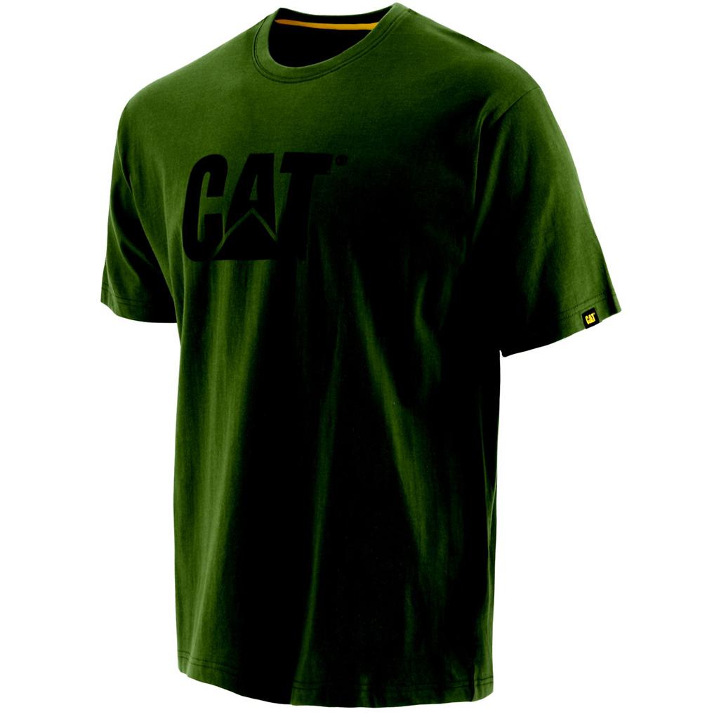 T-Shirts Caterpillar Trademark Męskie Zielone | FYTHG-4638