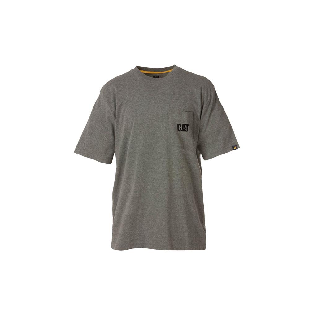 T-Shirts Caterpillar Trademark Pocket Męskie Ciemny Szare | YGDBC-6298