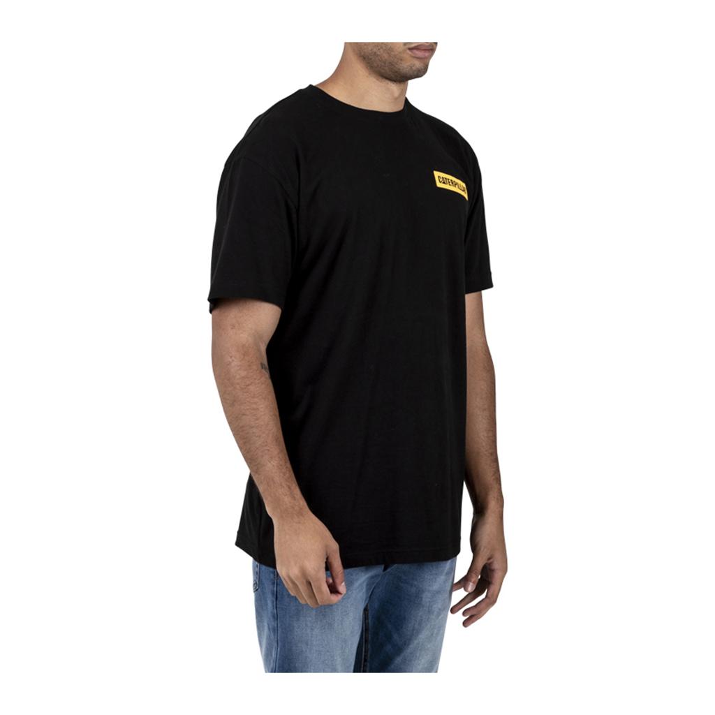 T-Shirts Caterpillar Triton Block S/S Męskie Czarne | FNCIZ-9710