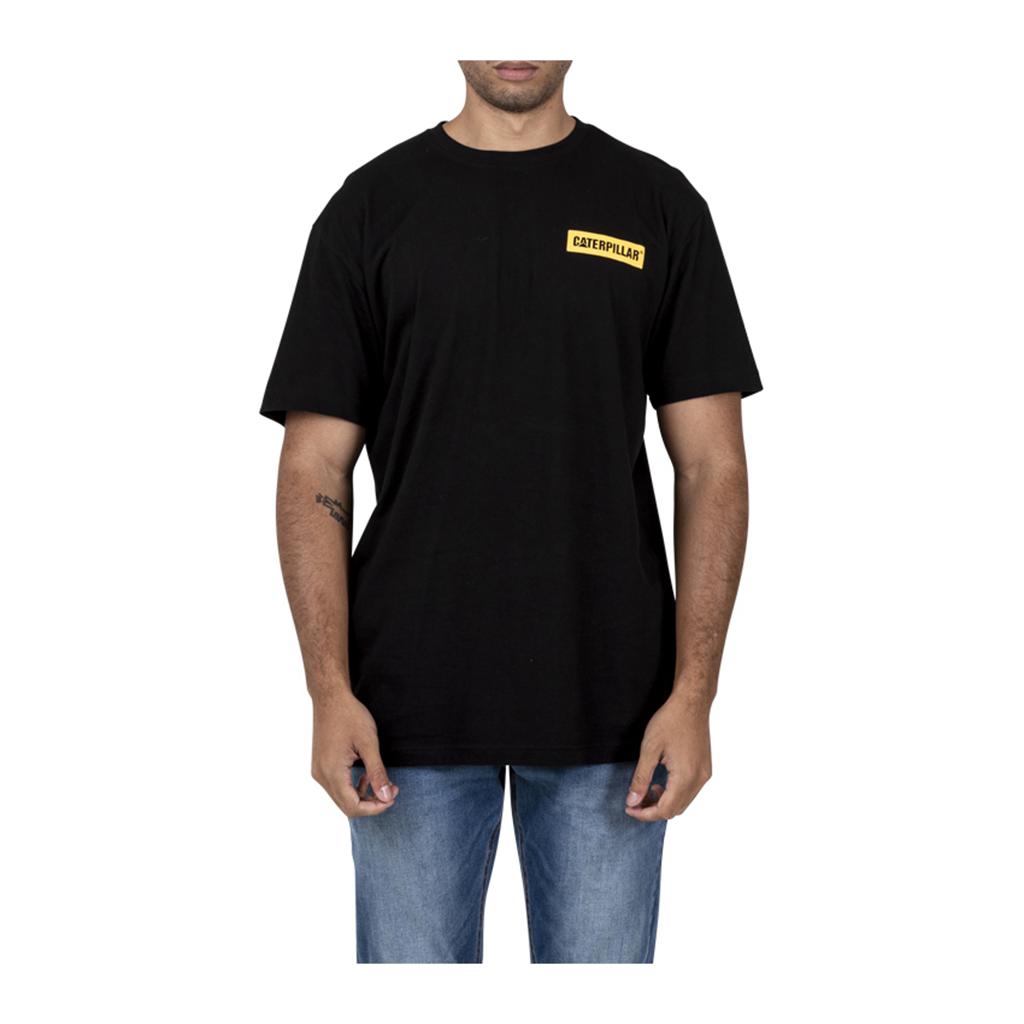 T-Shirts Caterpillar Triton Block S/S Męskie Czarne | FNCIZ-9710