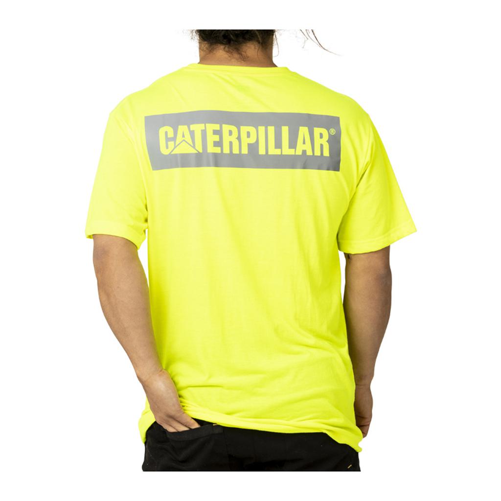 T-Shirts Caterpillar Triton Block S/S Męskie Żółte | IXPEB-0479