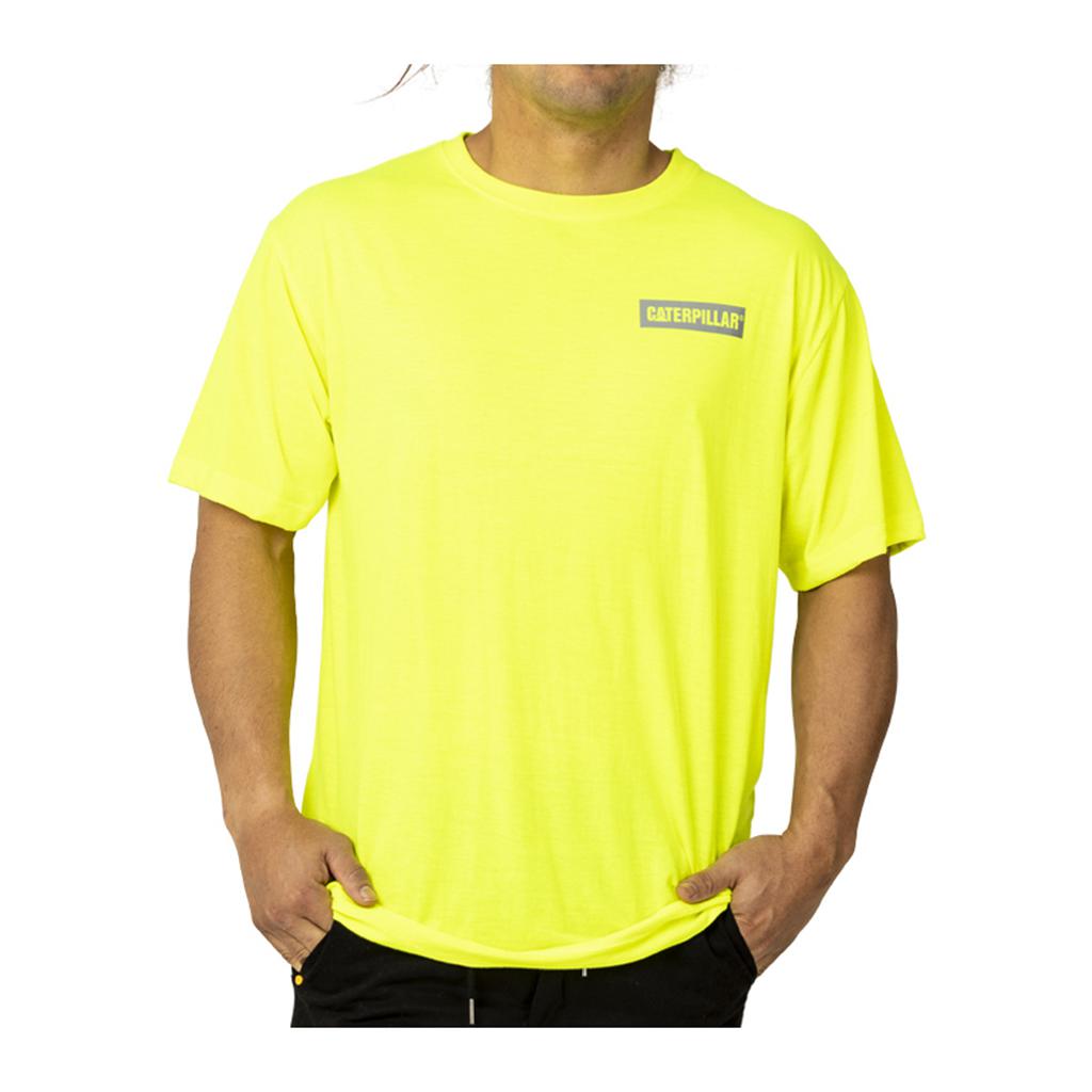 T-Shirts Caterpillar Triton Block S/S Męskie Żółte | IXPEB-0479